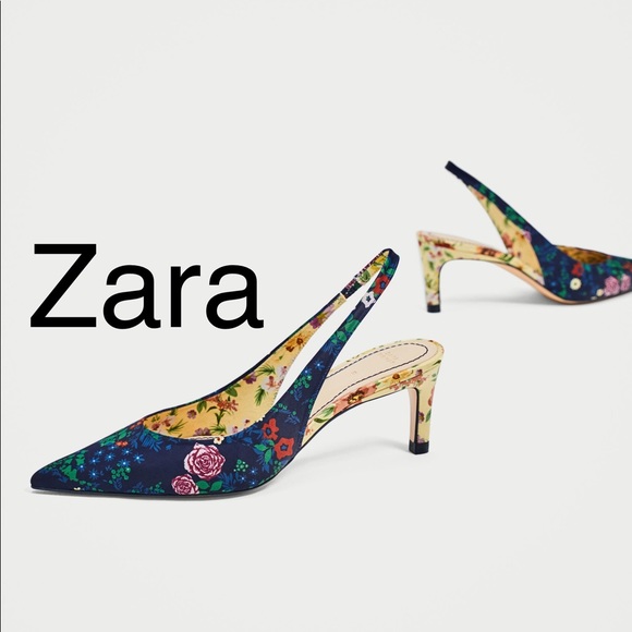 floral slingback shoes